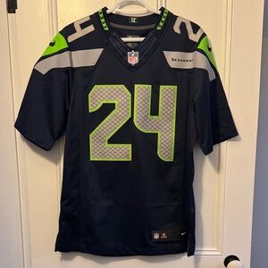 Nike Navy and Neon Green Jersey